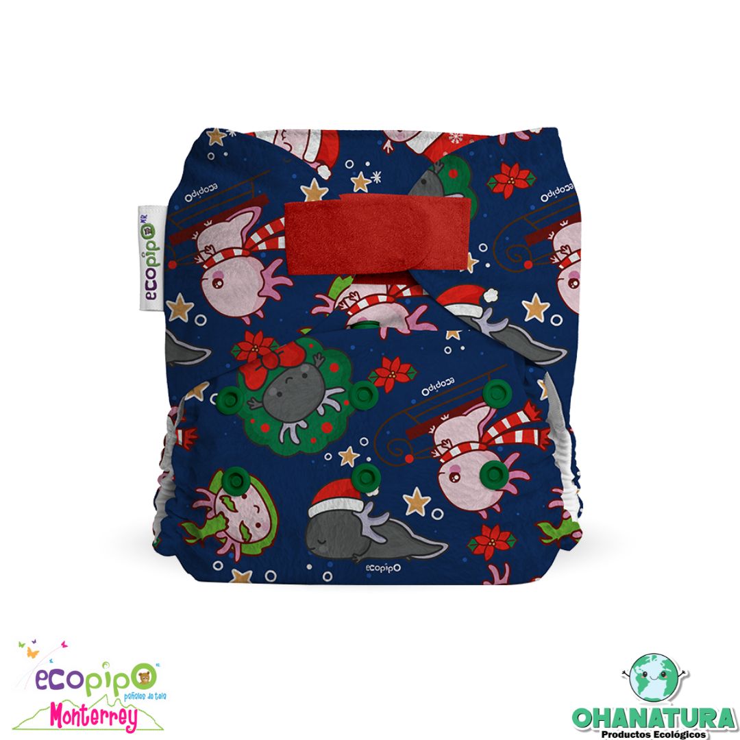 Pañal Premium Estampado _ Axolochristmas Minky