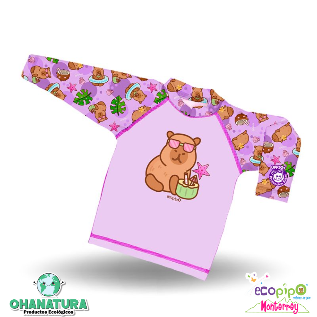 Playera de Natación Capibara Niña Playera de Natación | Capibara Niña