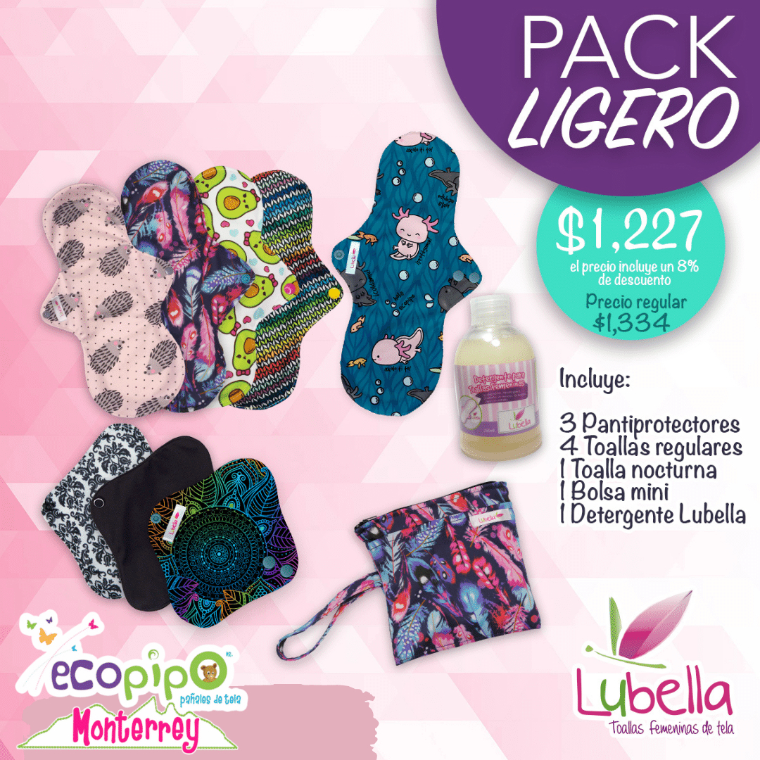 Toallas Femeninas De tela – Pack Ligero
